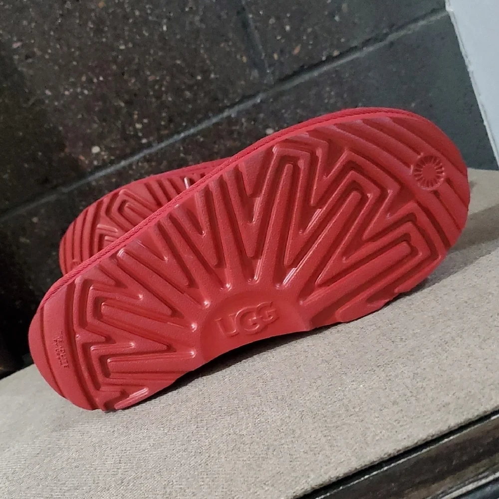 UGG Kids Red Suede Boots